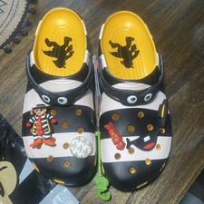 Crocs x McDonald s Hamburglar Classic Clog Black White M11 US 209393-066 New