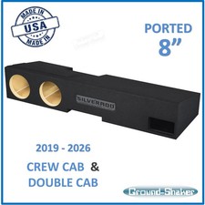 Ground Shaker Chevy Silverado 2019-2026 Crew Cab 8" Dual Subwoofer Enclosure