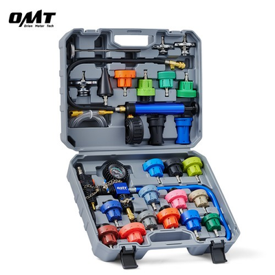 #ad #ad OMT 31pc Radiator Pressure Testing amp; Refilling Kit 23 Adapters Vacuum Pump Gray $59.99