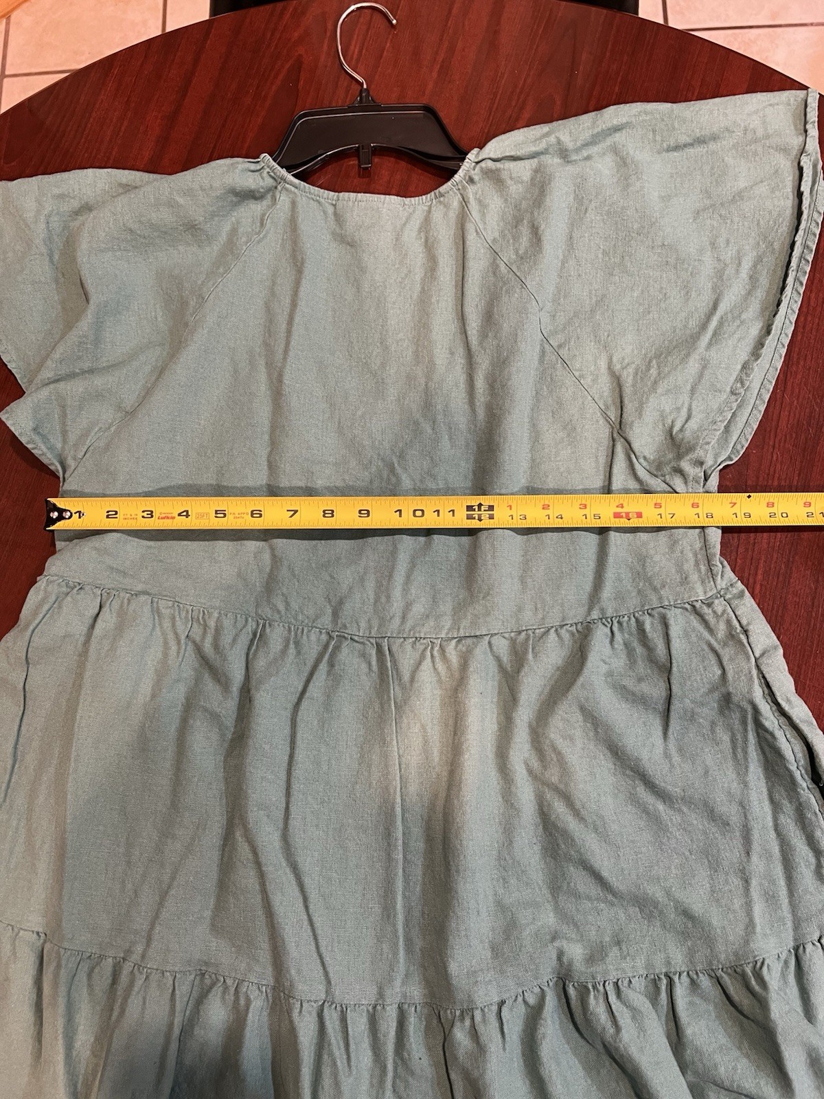 Universal Thread Goods Co Green Tiered V-Neck Flo… - image 12