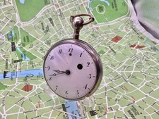 Rare Bell Quarter Repeater Silver Verge 1810 Pocket   Watch