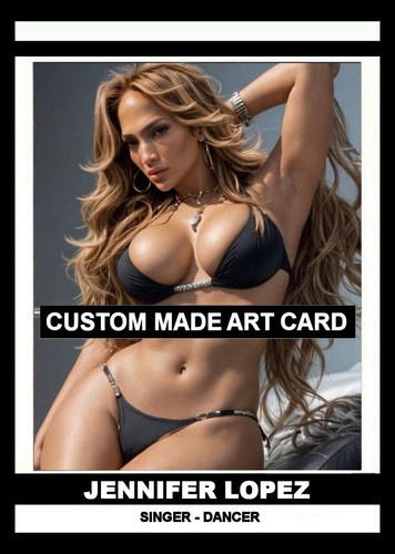 Jennifer Lopez Singer - Actress Art Card Blank Back