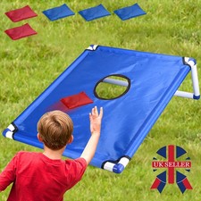 Bean Bag Toss Game Set Corn Hole Throwing Target Board Family Garden Fun