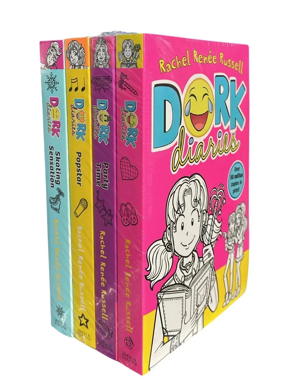 Dork Diaries Series 4 Books Collection Set (Book 1-4) by Rachel Renee Russell