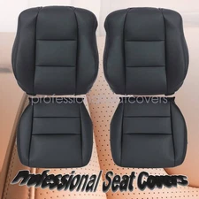 Driver & Passenger Bottom & Top Leather Seat Cover Black  For 04-08 Acura TL