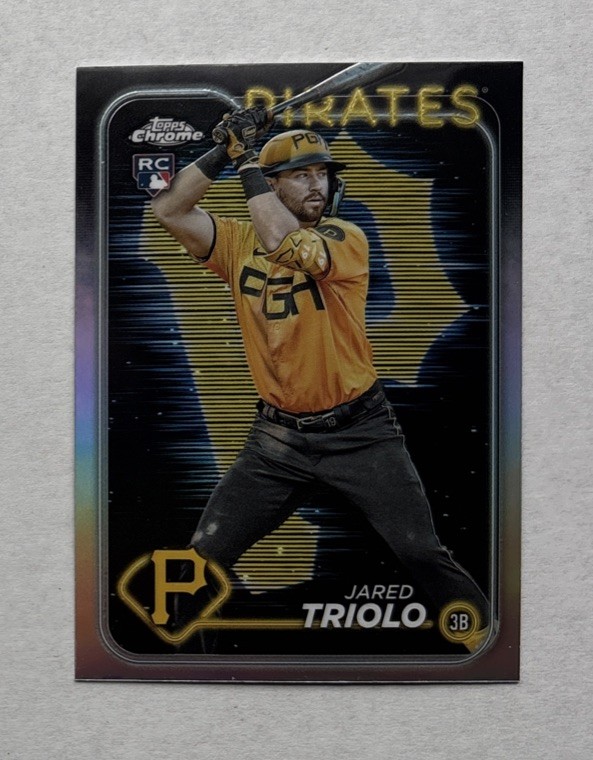 2024 Topps Chrome Jared Triolo Rookie Lightboard Logo Refractor Pirates RC