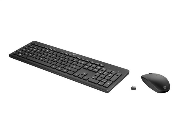 HP 230 WL Funk-Tastatur Maus Set Kabellos EN Schwarz USB Optische Maus-image