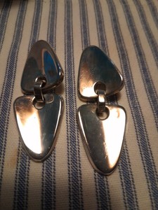 VINTAGE ROBERT LEE MORRIS CLIP STERLING * EARRINGS AWESOME DESIGN & QUALITY 
