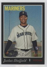 2019 Heritage High Number Chrome Black Refractor 15/69 Justus Sheffield 4z8