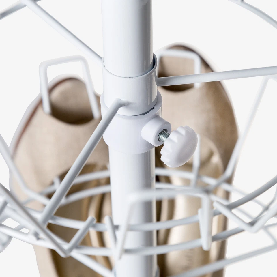 Árbol de zapatos giratorio BrylaneHome de 4 niveles - blanco Foto 3 de 4