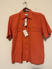    Quicksilver Edition Men  s Hawaiian Comfort Fit Button Up Shirt MENS SMALL