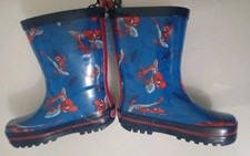 New Marvel Spiderman Rain Boots Sz 8 Toddler Boys Disney Collection