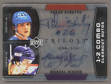 2007-08 UD Trilogy 1-2 Combo Clearcut Auto Peter Stastny - Marcel Dionne /100
