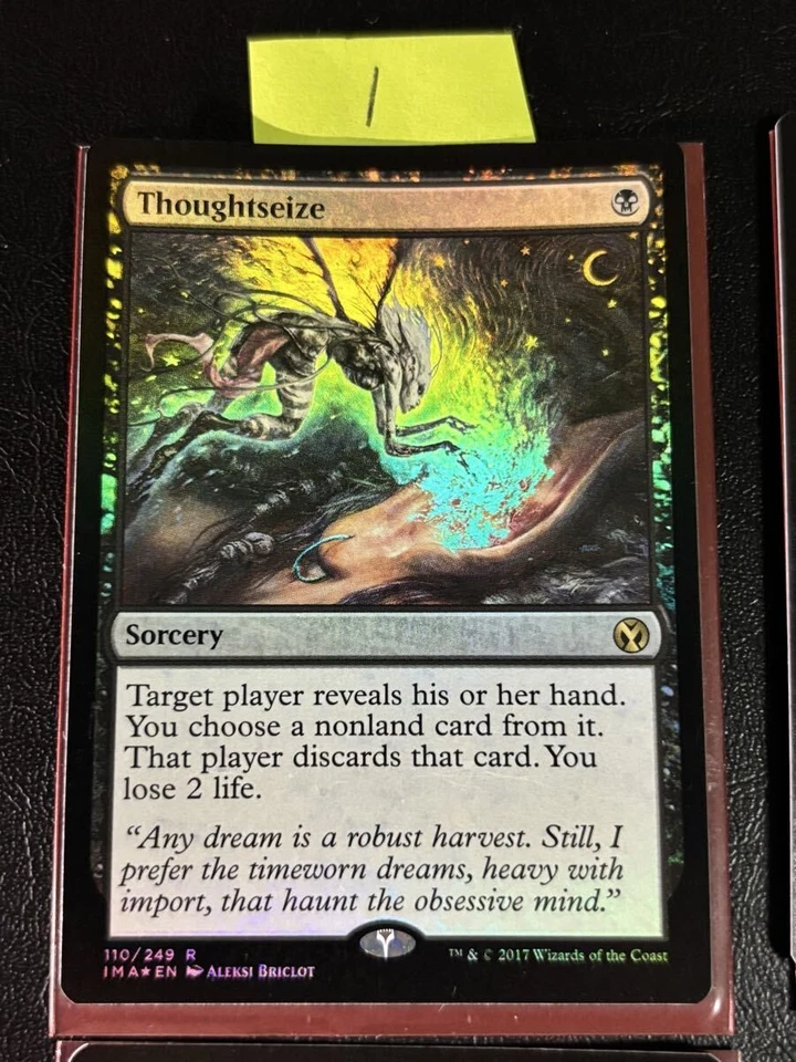Magic the Gathering Thoughtseize IMA Foil Set of 4 English Collectible Card - Image 2 of 4
