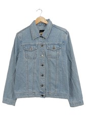 Giacca jeans jeans uomo blu taglia 52/XL casual cotone manica lunga