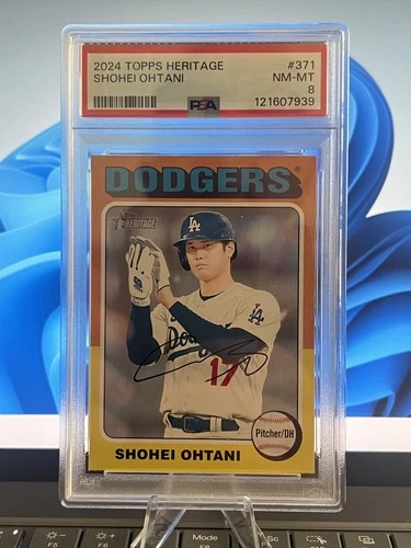 2024 Topps Heritage - #371 Shohei Ohtani PSA 8