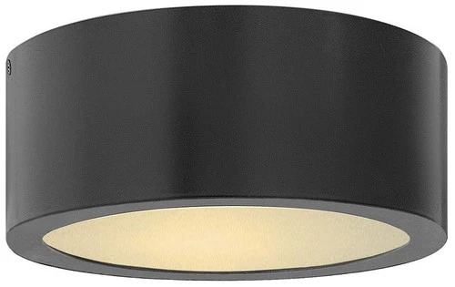 Luna 8"W Satin Black Cylindrical LED Outdoor Ceiling Light - Picture 1 of 3