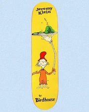 RARE SIGNED Jeremy Klein JK Industries Green Eggs Yellow 7.5 Skateboard Deck