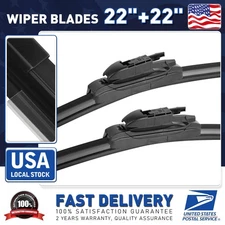 22"+22" Clear Advantage Durable Windshield Bracketless Wiper Blades Pair of 2