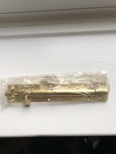 Wytrzymała śruba beczkowa solidny polerowany mosiądz prosty 6" x 1 i 1/4" ze śrubami