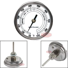 3" BBQ Pit Grill Thermometer Cooking Dial 550F Temp Gauge Smoker Temperature