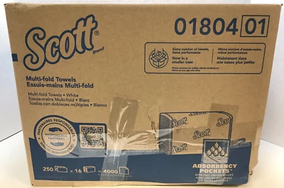 Scott Professional Multifold Paper Towels(01804, Absorbency Pockets, 4,000/CASE