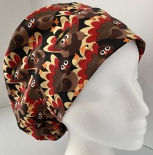 Thanksgiving Turkey Adjustable Medical Slim Lid Scrub Cap Surgery Veterinary Hat
