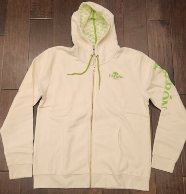 Patron Tequila Off White Promo Full Zip Hoodie Unisex M-L