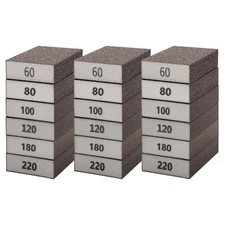 18PCS 60-220 Grit Drywall Sanding Sponges Set Wet Dry Foam Sandpaper Block Pads