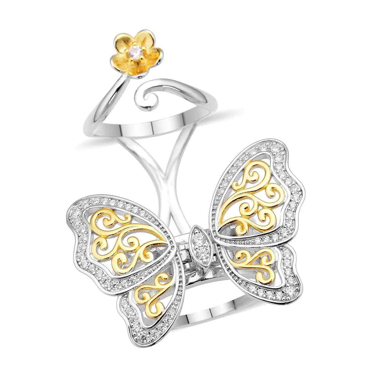 Butterfly ring on sale moving wings