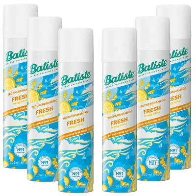 6x 200ml Batiste Shampooing Sec Frais Citrus Rafraîchit Le Cheveu Sans Dessécher - Photo 1/3