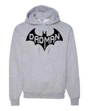 Dad Man Comic Logo Daddy Husband Fathers Day Funny Gift Mens Hoodie Sweatshirt