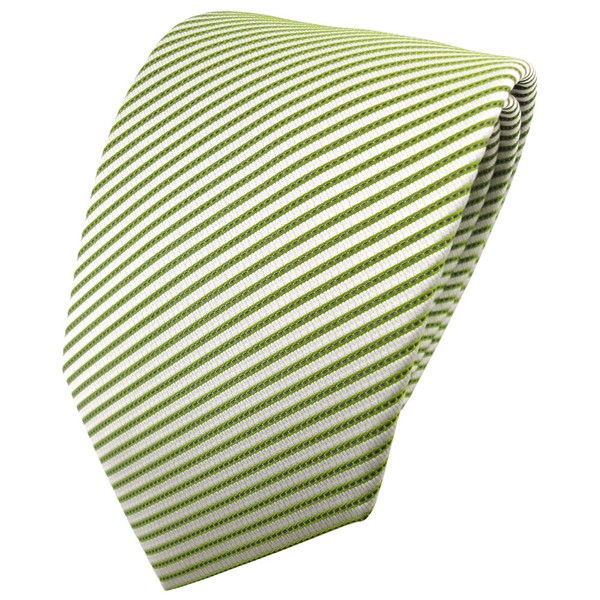 SchöNe Tigertie Designer Krawatte MaigrüN WeißGrüN Gestreift - Binder Cravate-image