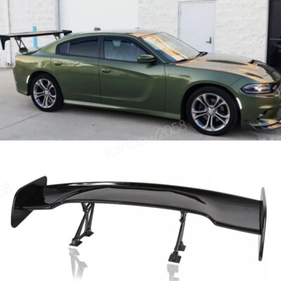 Black 4'' Rear Trunk GT Racing Spoiler Tail Wing For Dodge Charger SXT SRT