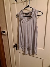 simply vera wang Womens Shirt Size Sm Tunic Sleeveless Mauve/ Gray 