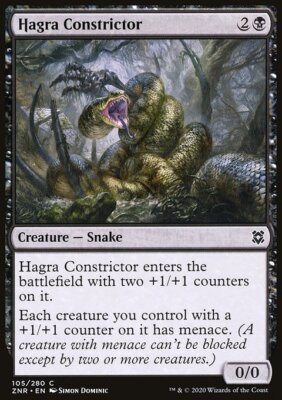 MTG Magic the Gathering Hagra Constrictor (105/457) Zendikar Rising LP