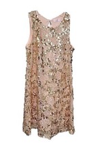 Party Dress Gold Sequins Sparkly Formal Girls 14 Holiday Sleeveles Frankie