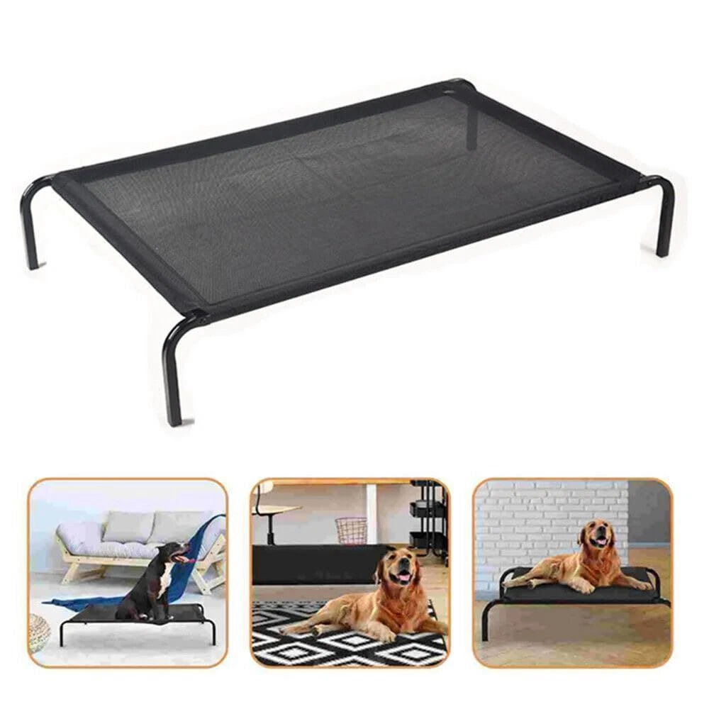 Elevated Dog Bed Pet Cat Mesh Camping Cot Indoor Outdoor Waterproof Breathable