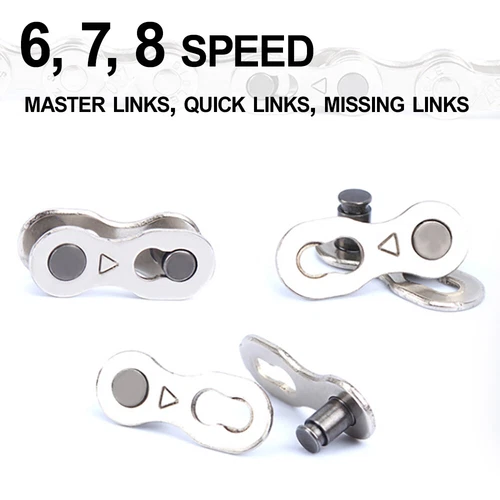 Bike Chain Master Links - for 6, 7, 8 Speed Chains - Quick Links, Missing Links - Picture 1 of 3