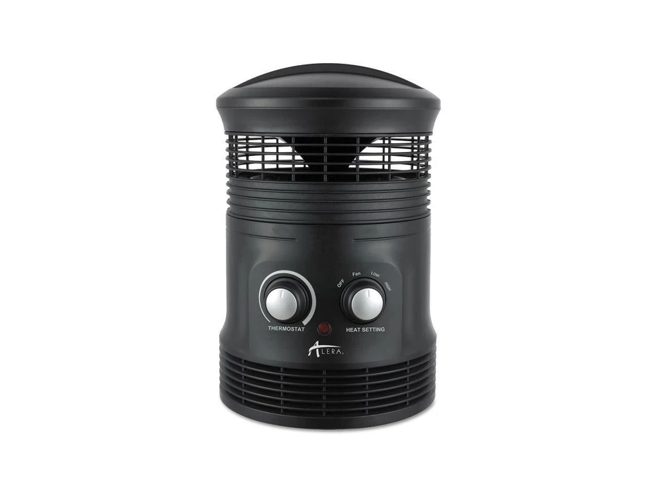 Alera 360 Deg Circular Fan Forced Heater, 8" X 8" X 12", Black HEFF360B - Image 4 of 4