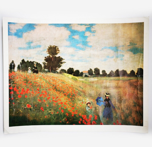 ZITA - Papier peint coquelicot fond texturé - Anatole Designs