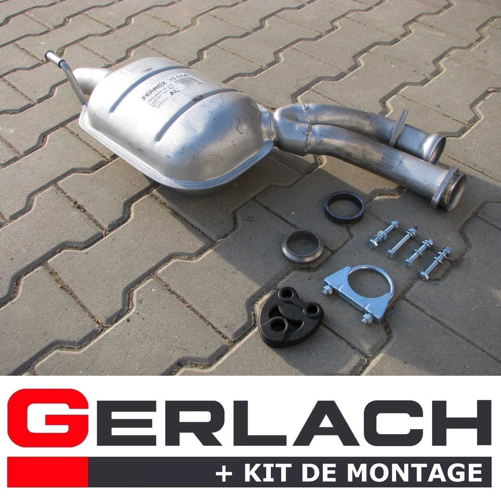 Silencieux intermédiaire F036 réduction sonore pour Mercedes 190 W201 2.3 E