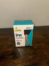 L'eggs Everyday Regular Pantyhose, Nude, Size Queen, 4 pair box, NIP