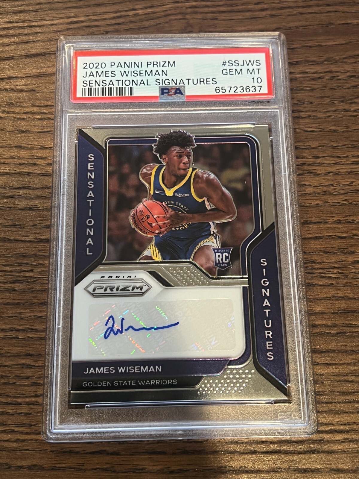 PSA 10 2020-21 Panini Prizm James Wiseman RC Sensational Signatures Rookie