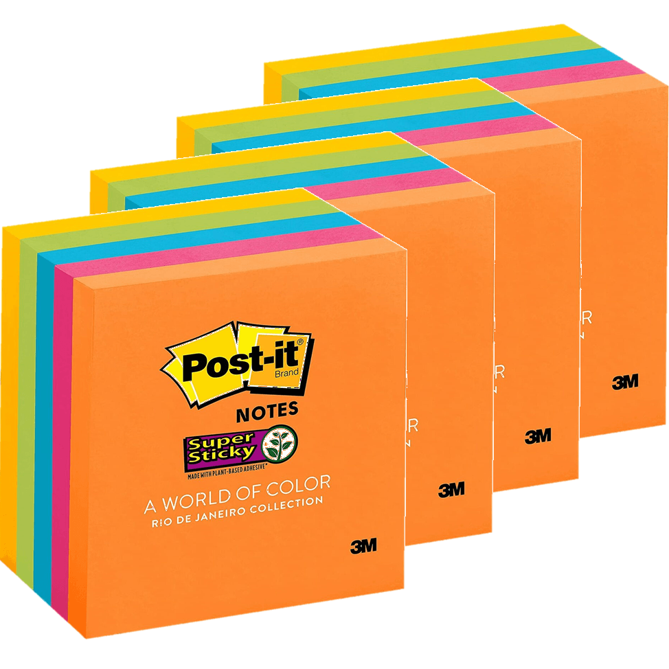 Super Sticky Notes 76x76mm - Rio Colors 5-Pad Pack  -image