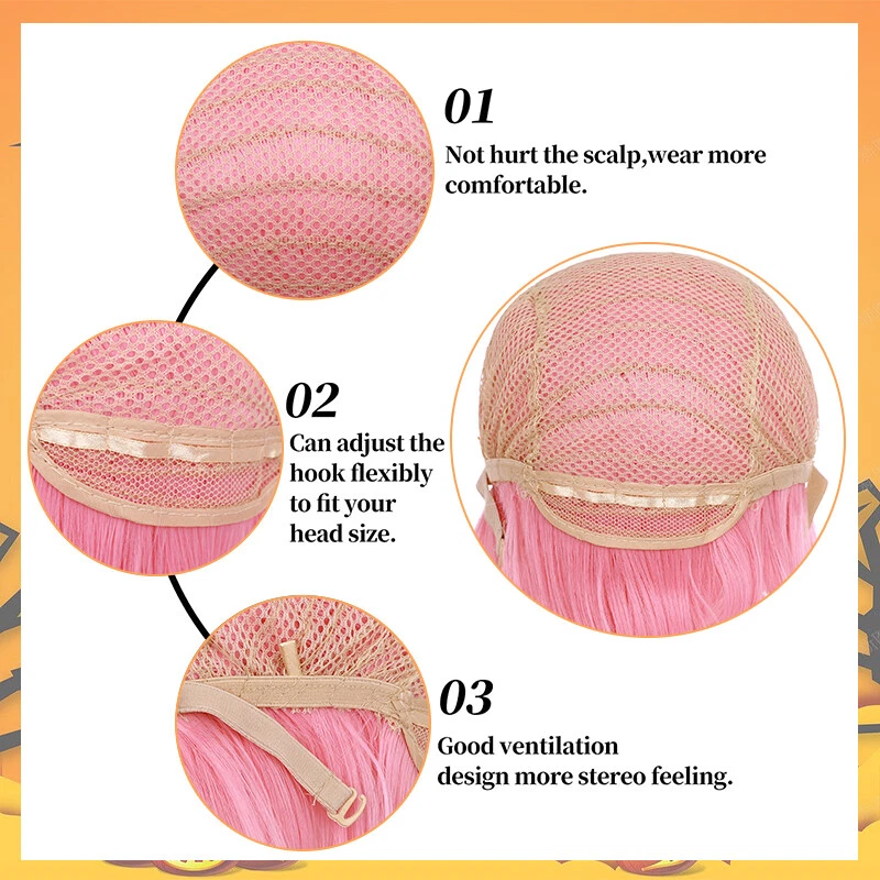 Male Cosplay Wig Women Men Anime Short Wig Party Straight Hair Cosplay Full Wigs - Image 4 of 4