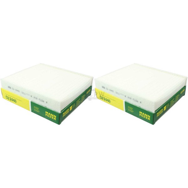 2X Original Mann-Filter Innenraumluft Pollenfilter Innenraumfilter CU 2440-image