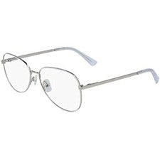 NEW MARCHON NYC M-4500 046 Silver  White Aviator Eyeglasses 54mm with Case