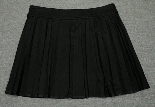 Zara Woman Pleated Mini Skirt Women M Black Accordion Style Stretch Side Zip NWT - Picture 9 of 12