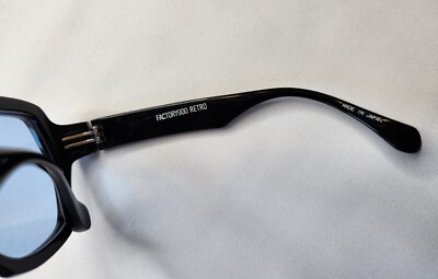 FACTORY900 RETRO FUTURE RF-024 COL. 001 BLACK UNISEX SUNGLASSES